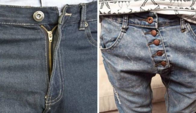 ما الفرق بين وجود أزرار أو سحاب في سروايل الجينز؟