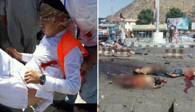 بالصور.. 268 شهيداً وجريحاً من الهزارة في تفجير ارهابي بكابول