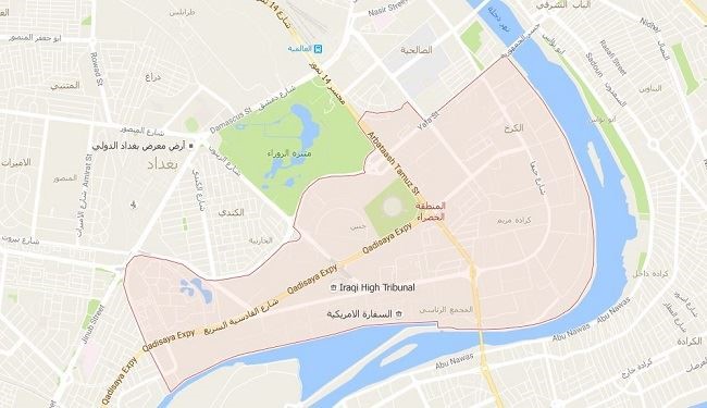 اندلاع حريق في مطعم داخل المنطقة الخضراء وسط بغداد