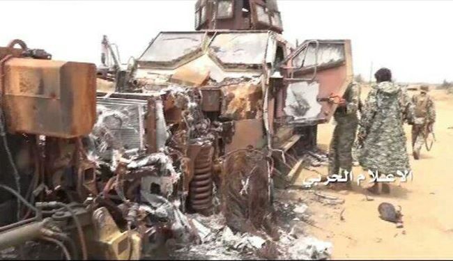 یمنیها 19 تانک و زره پوش عربستان را منهدم کردند+تصاویر