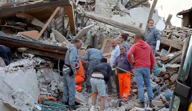 مقتل 120 شخصا على الاقل في زلزال قوي ضرب ايطاليا