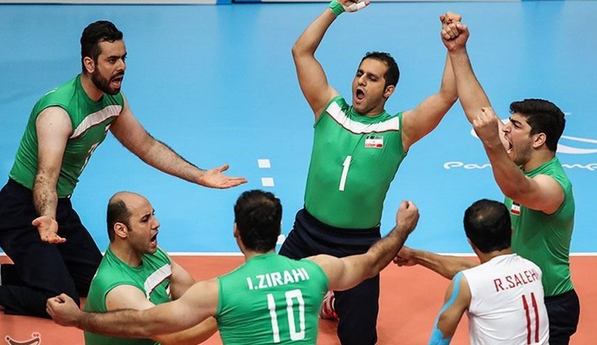 فريق الكرة الطائرة الإيراني للمعاقين يحرز بطولة بارالمبياد