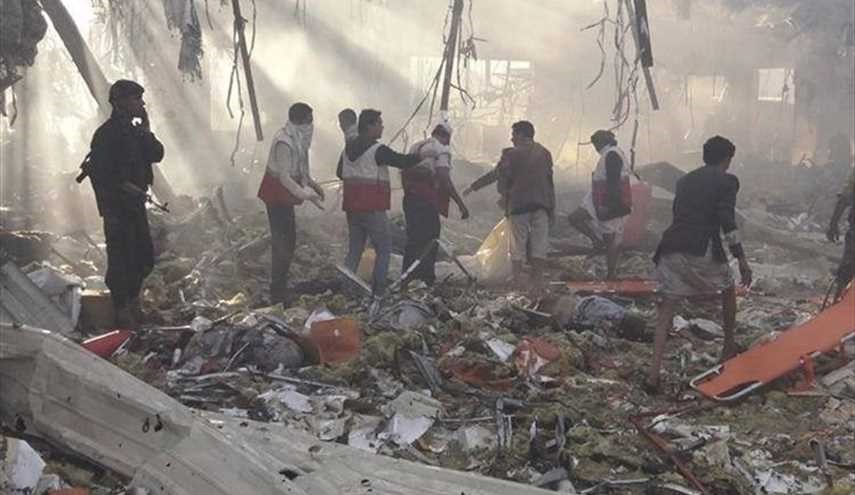 كشف أسرار مجزرة صالة العزاء بصنعاء وأهداف السعودية منها!