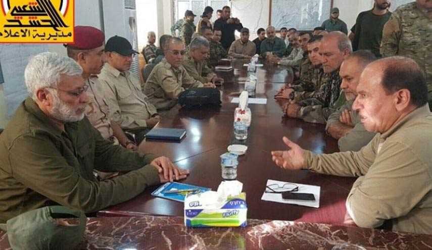 المهندس يعقد اجتماعا مع القادة الامنيين وقادة الحشد في كركوك