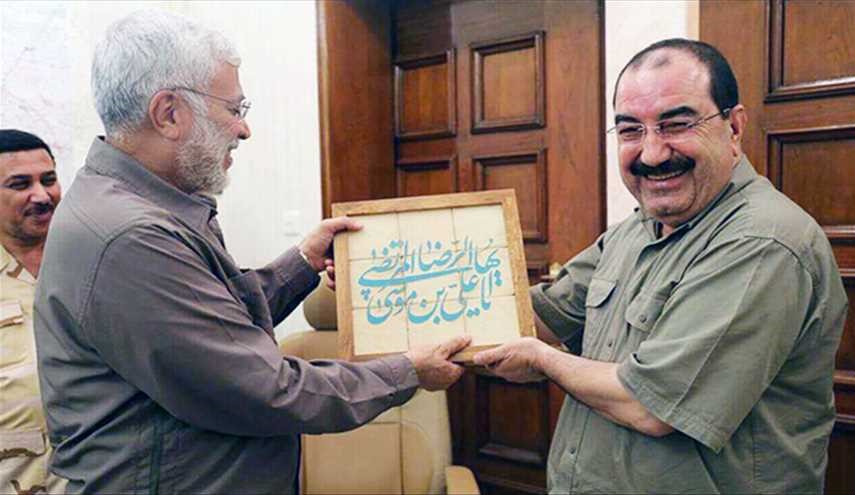 بالصور؛ وفد ايزدي من سنجار يقدم هدية تقدير للحشد الشعبي