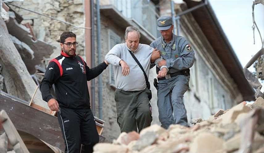 زلزال بقوة 7.1 درجة يضرب وسط ايطاليا + صور