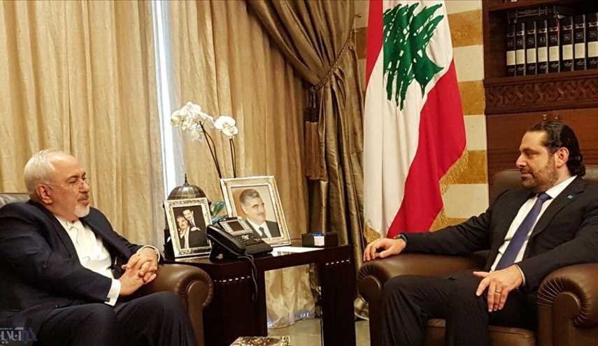 ظريف والحريري يبحثان العلاقات الثنائية وتطورات المنطقة