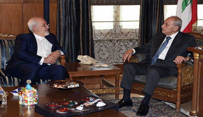 ظريف يشيد بدور بري البناء في تشكيل الحكومة الجديدة بلبنان