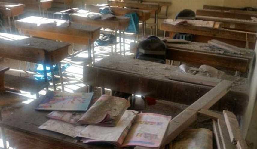 بالصور: استشهاد 7 أطفال في قصف المسلحين لمدرسة غرب حلب