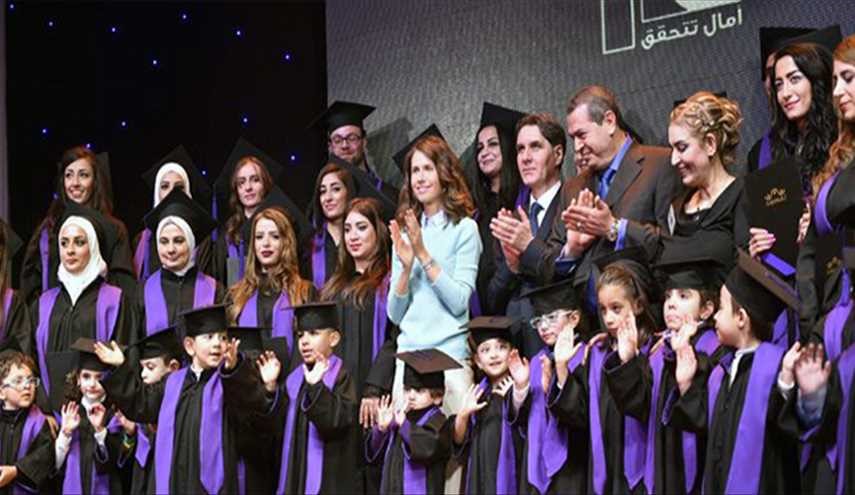 بالصور؛ أسماء الأسد وحديث عن نبل وعطاء جرحى الجيش السوري