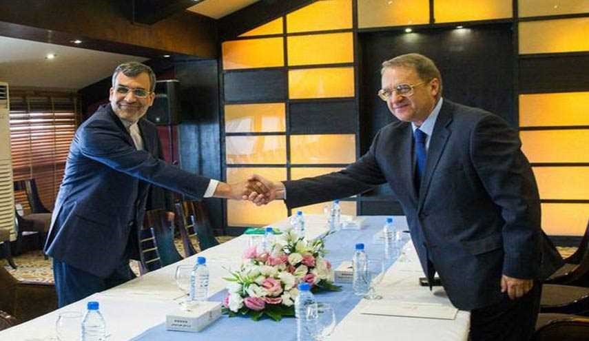 جابري انصاري وبوغدانوف يبحثان الازمة السورية وقضايا المنطقة