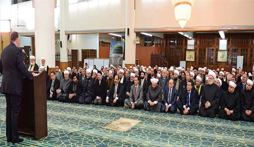 الرئيس الأسد يشارك في احتفال بذكرى المولد النبوي الشريف+صور