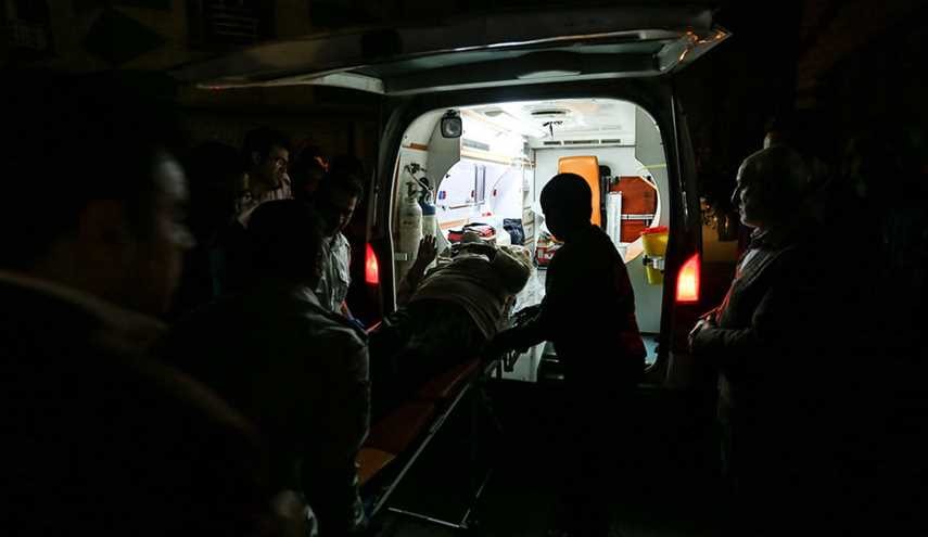 انفجار غازي قوي يخلف حريقا في منطقة باغ شيخ في محافظة الاهواز الايرانية