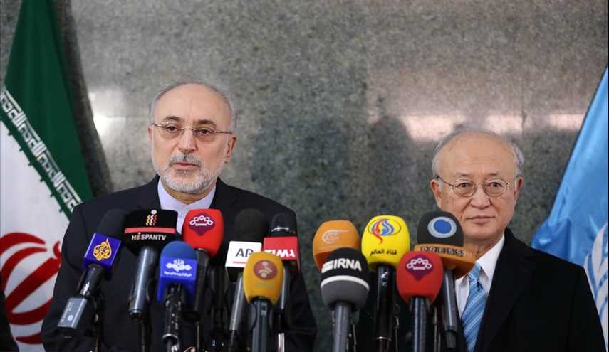 مؤتمر صحفي مشترك لأمانو مع صالحي