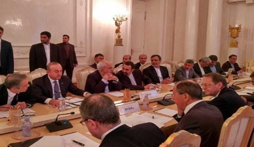 بدء الاجتماع الثلاثي لوزراء خارجية ايران وروسيا وتركيا في موسكو