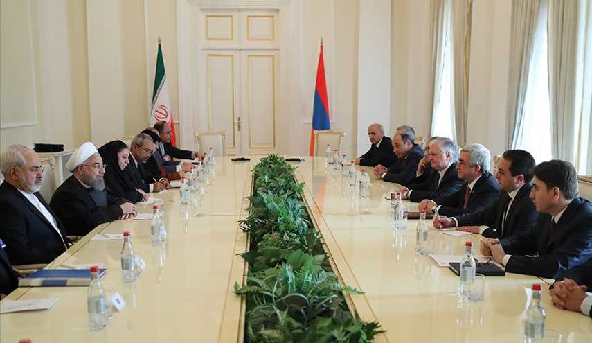 مذاکرات مشترک مقامات بلند پایه ایران وارمنستان/ تصاویر