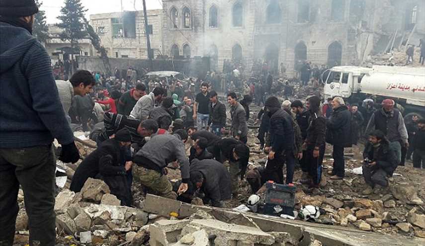 انفجار في منطقة اعزاز السورية