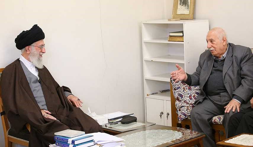 أحمد جبريل يعزي قائد الثورة برحيل الشيخ رفسنجاني + صور