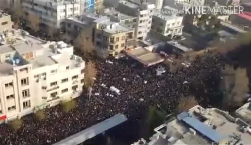 تصاویر هوایی از تشییع پیکر آیت الله رفسنجانی