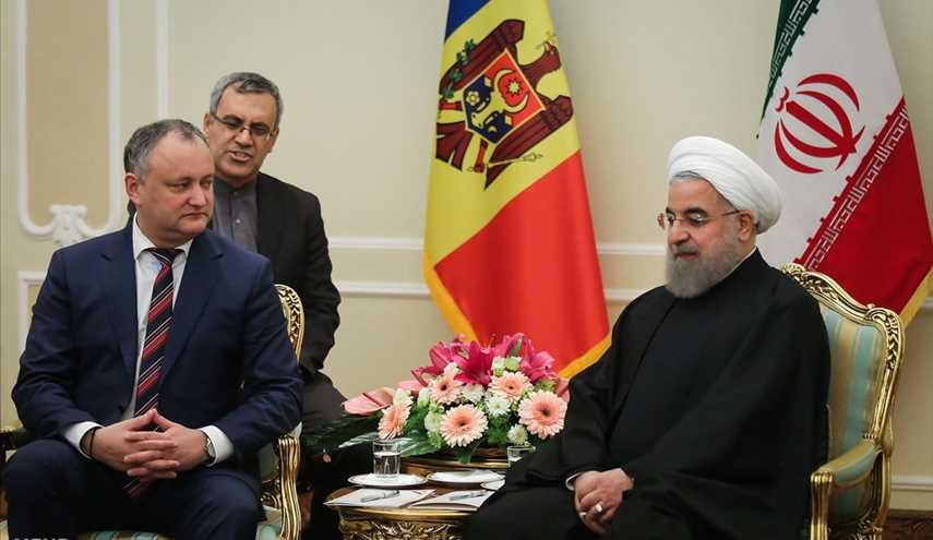 الرئيس روحاني يستقبل رئيس جمهورية مولدافيا