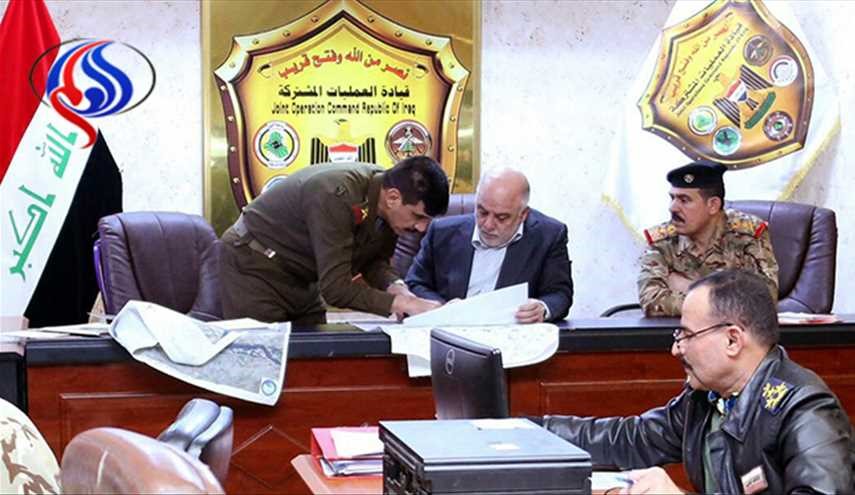 العبادي يتابع استعدادات وسير عمليات تحرير الساحل الايمن للموصل