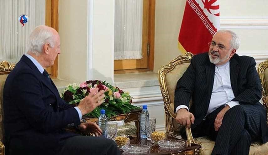 ظريف ودي ميستورا يبحثان الازمة السورية في ميونخ