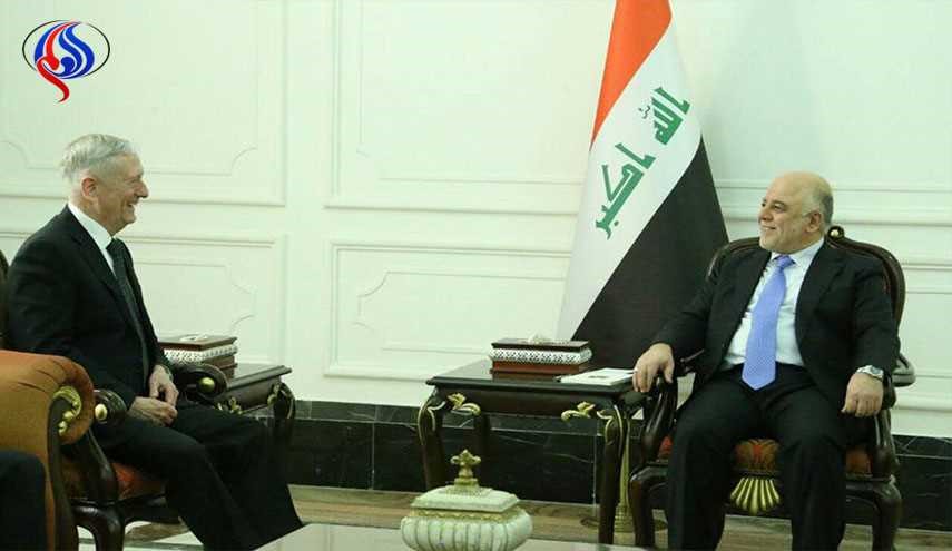 العبادي يستقبل وزير الدفاع الامريكي لبحث تعزيز العلاقات بين البلدين