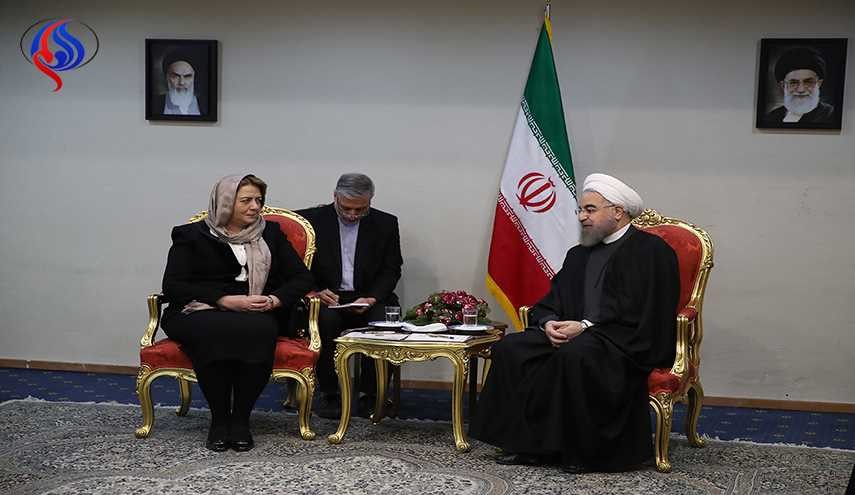 الرئيس روحاني يؤكد استمرار دعم إيران لسوريا في مختلف المجالات