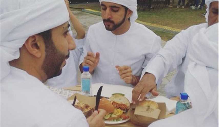 همبرگر طلای پسر حاکم دبی (عکس)