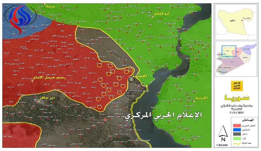 بالخريطة.. تقدم الجيش السوري الكبير في ريف حلب الشرقي