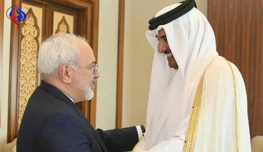 امير قطر يستقبل الوزير ظريف بحفاوة
