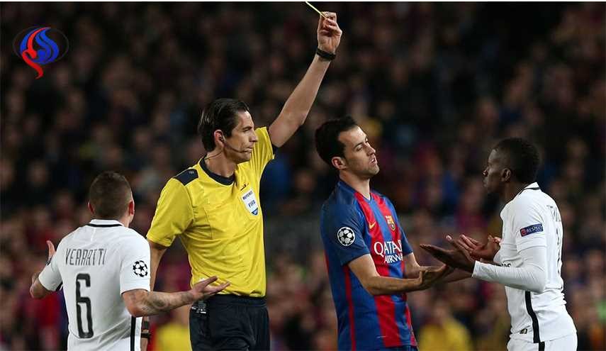 الاتحاد الأوروبي يحسم قضية حكم مباراة برشلونة وباريس سان جيرمان