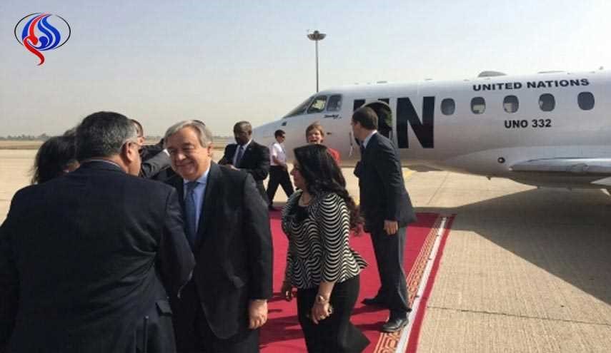 الامين العام للامم المتحدة أنطونيو غوتيريش يصل الى العراق
