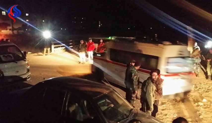بالصور.. وصول 9 سيارات اسعاف من تركيا إلى حلب تقل جثامين شهداء كفريا والفوعة