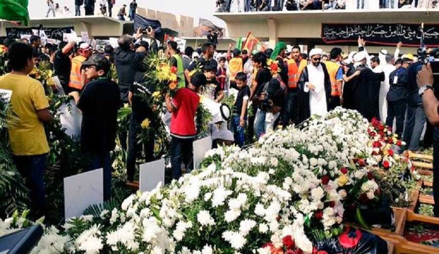 تشييع 51 من شهداء كفريا والفوعة من المشفى العسكري بحلب