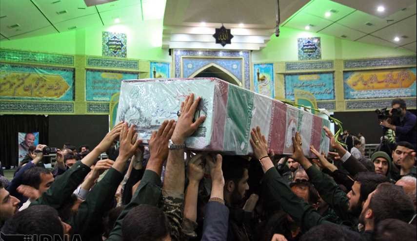 آئین وداع با پیکر شهدای تازه تفحص شده دفاع مقدس/ تصاویر