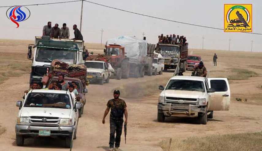 الحشد الشعبي ينقذ أكثر من ١٠٠ عائلة نازحة جنوب القيروان