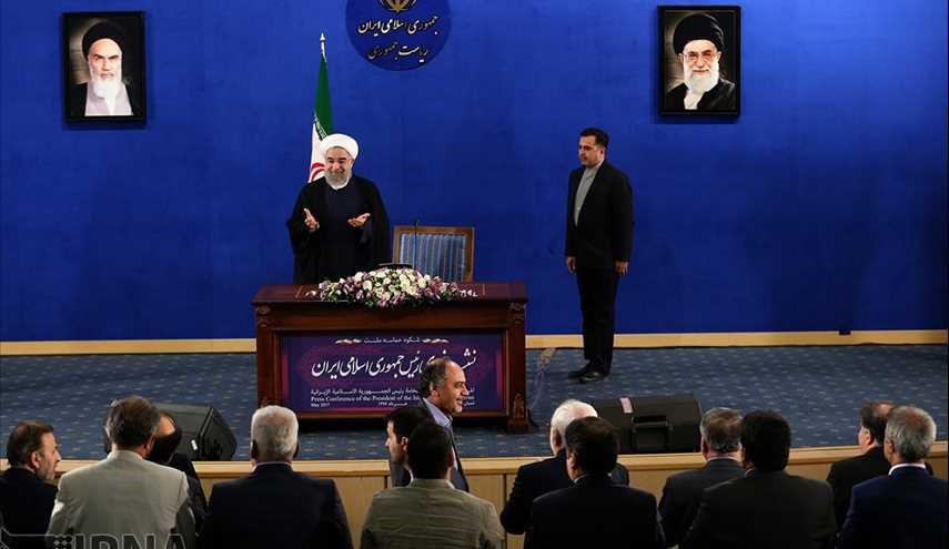نشست خبری رئیس جمهوری/ تصاویر