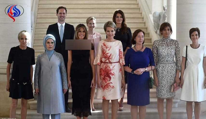 عکس ... این مرد بین زنان رهبران ناتو چه می‌کرد؟