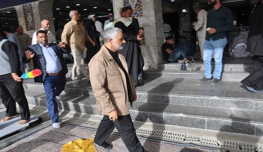 بالصور.. اللواء قاسم سليماني يزور مرقد الامام الحسين عليه السلام