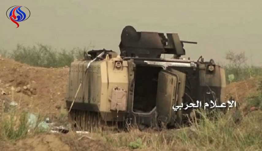 إعطاب آلية لمرتزقة الجيش السعوي في جيزان