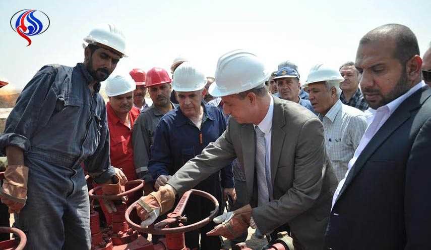وزير النفط السوري يضع في الخدمة حقل 