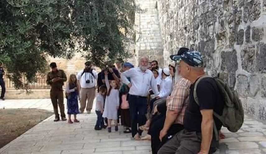 بالصور: عشرات المستوطنين يقتحمون باحات الاقصى