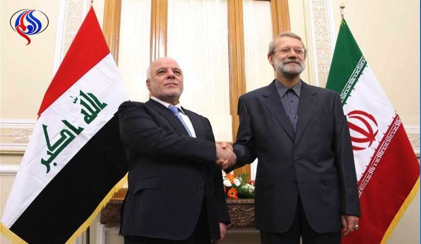 العبادي يتلقى مكالمة هاتفية من رئيس مجلس الشورى الايراني