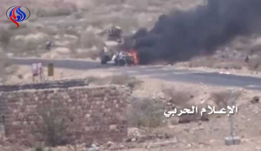 قتلى وجرحى في استهداف قيادات للمرتزقة بسلاح نوعي في تعز