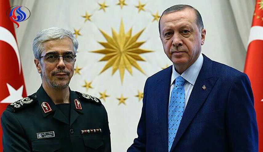 اللواء باقري يلتقي الرئيس التركي اردوغان في انقرة
