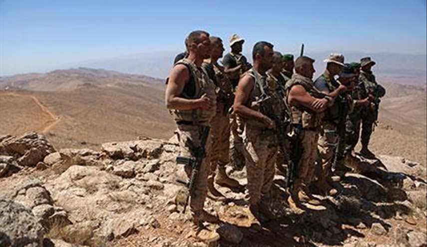 أعلام لبنان وسوريا والمقاومة فوق مرتفع «حليمة قارة»