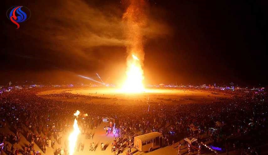 شاهد: رجل يموت حرقًا في مهرجان بولاية نيفادا