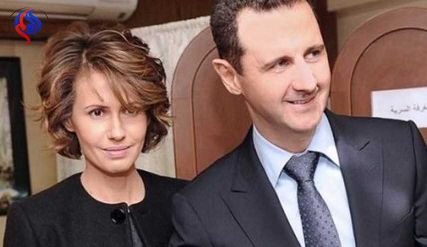 بالصورة... ماهو رد فعل اسماء الاسد بعد مباراة التساوي بين ايران وسوريا!