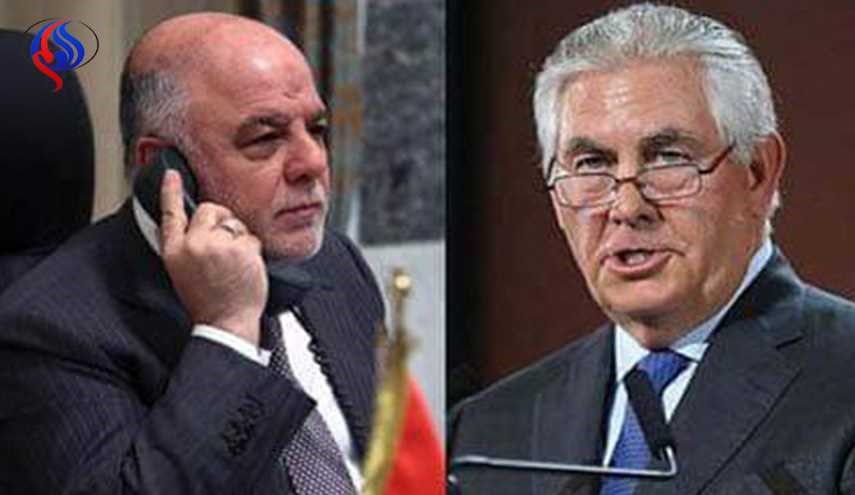 تيلرسون يؤكد للعبادي رفض واشنطن لاستفتاء كردستان ودعمها لحكومة بغداد